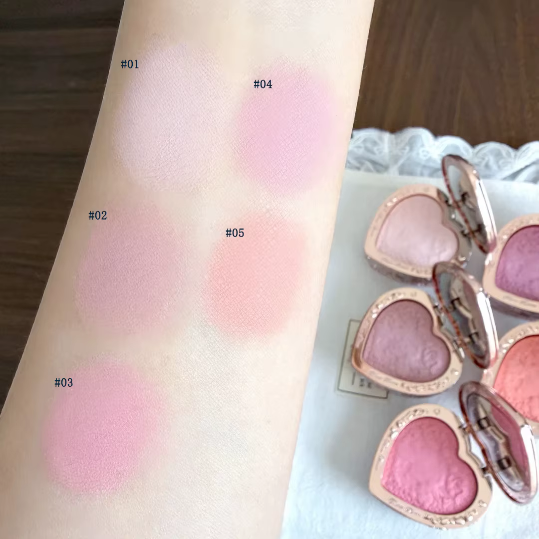 Flower Knows Bunny Garden Blush Poudré Gaufré Fini Mat Doux Longue Tenue Éclat Naturel Waterproof Modulable Maquillage Végan pour Joues