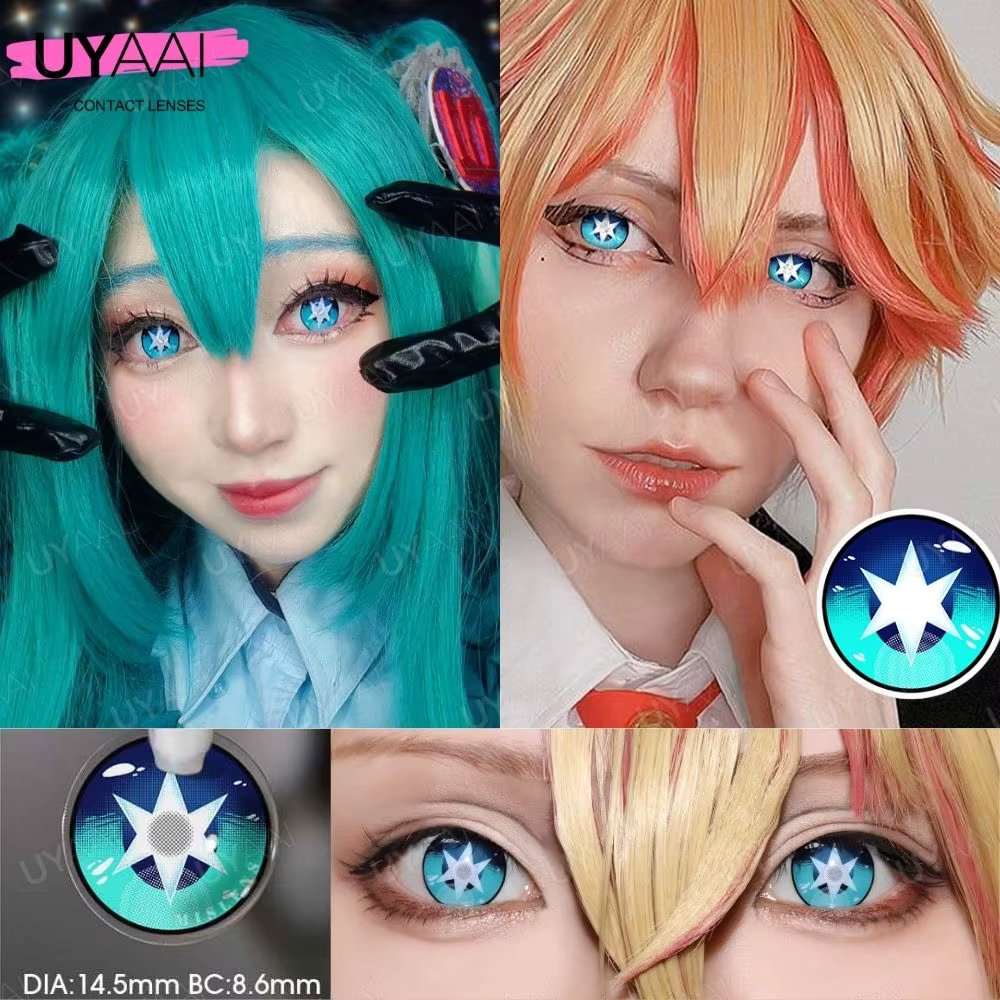 UYAAI 1 paire de lentilles de contact yeux violets série Anime Kitagawa Marin