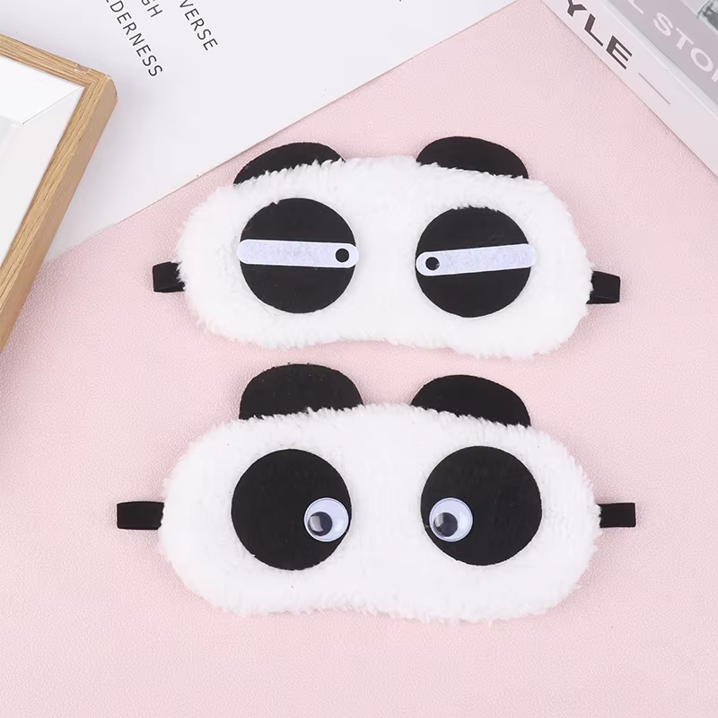 Masque facial en peluche Panda pour les yeux