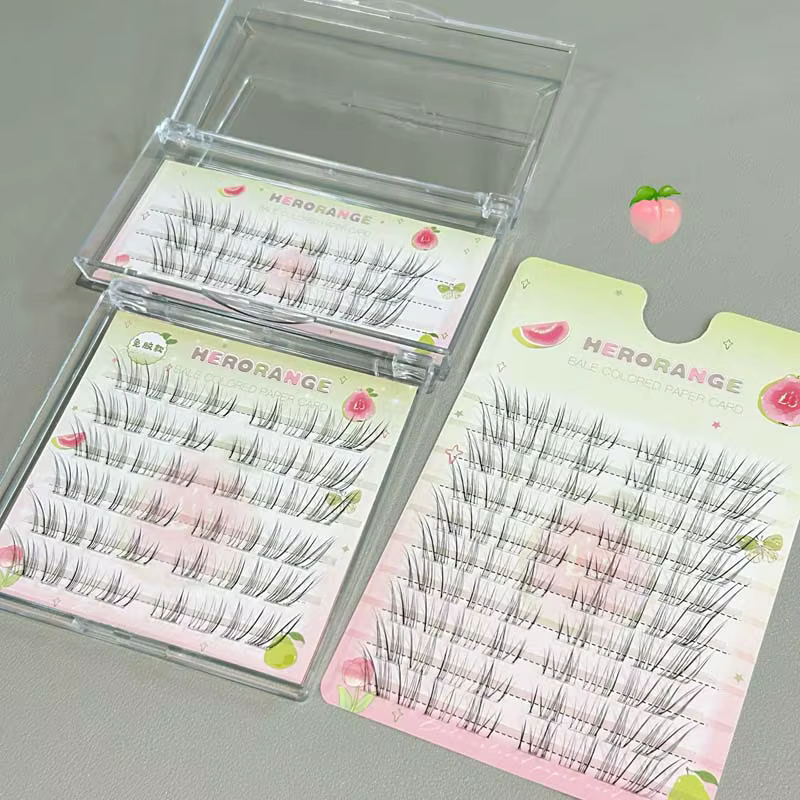 Faux-cils sans colle, 24/48/80 grappes