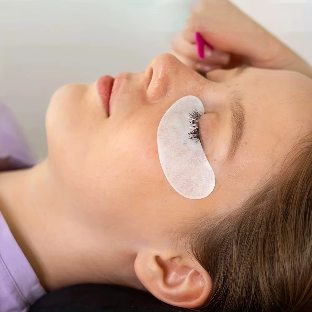 50 Paires de Patchs Hydrogel Anti-Peluches en Forme de U pour Extensions de Cils