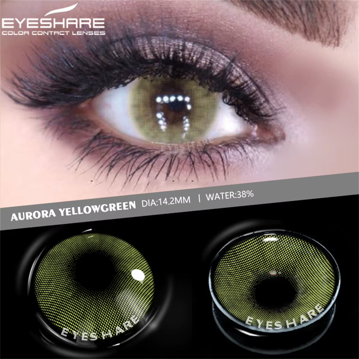 EYESHARE 2 pièces lentilles de Contact de couleur pour les yeux Aurora marron vert lentille de couleur beauté annuelle maquillage cosmétique gris yeux lentilles de Contact
