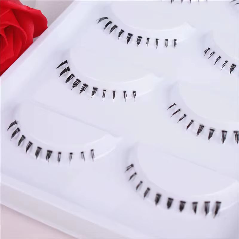 5 paires de cils inférieurs Pack 8 Styles différents sous les cils cils inférieurs doux 100% cils inférieurs à bande transparente faits à la main nouveau