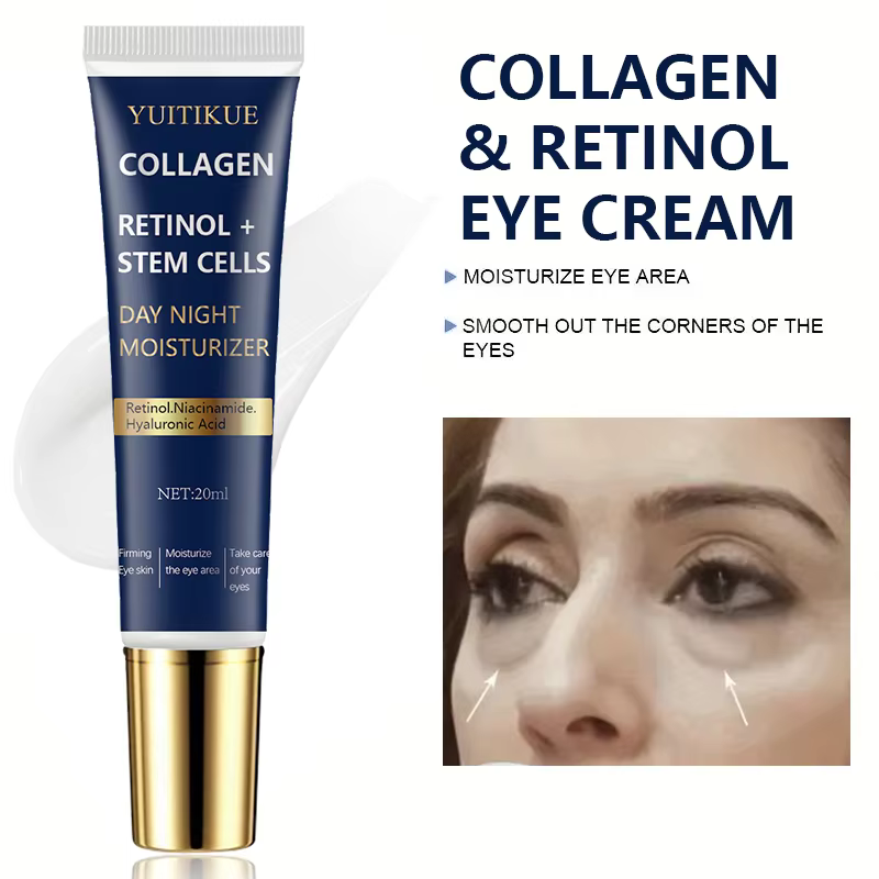 Crème pour les yeux au collagène et au rétinol 20 ml - Hydratant jour et nuit