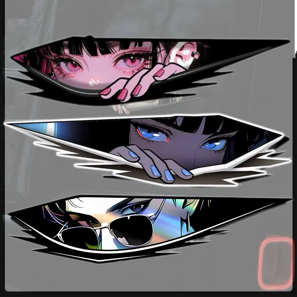 Autocollants anime yeux collants