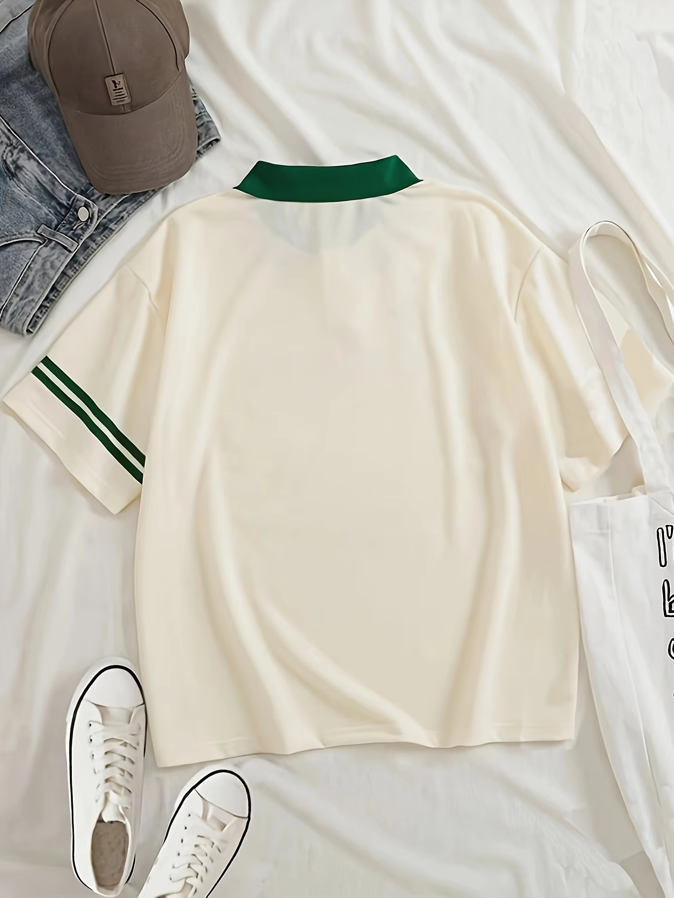 Drapeau brésilien imprimé col polo femme décontracté manches courtes à la mode et à la mode été femme