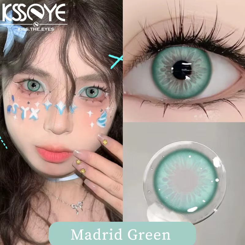 KSSEYE 1 paire de lentilles de Contact de couleur de Style Kio avec dioptrie yeux de myopie
