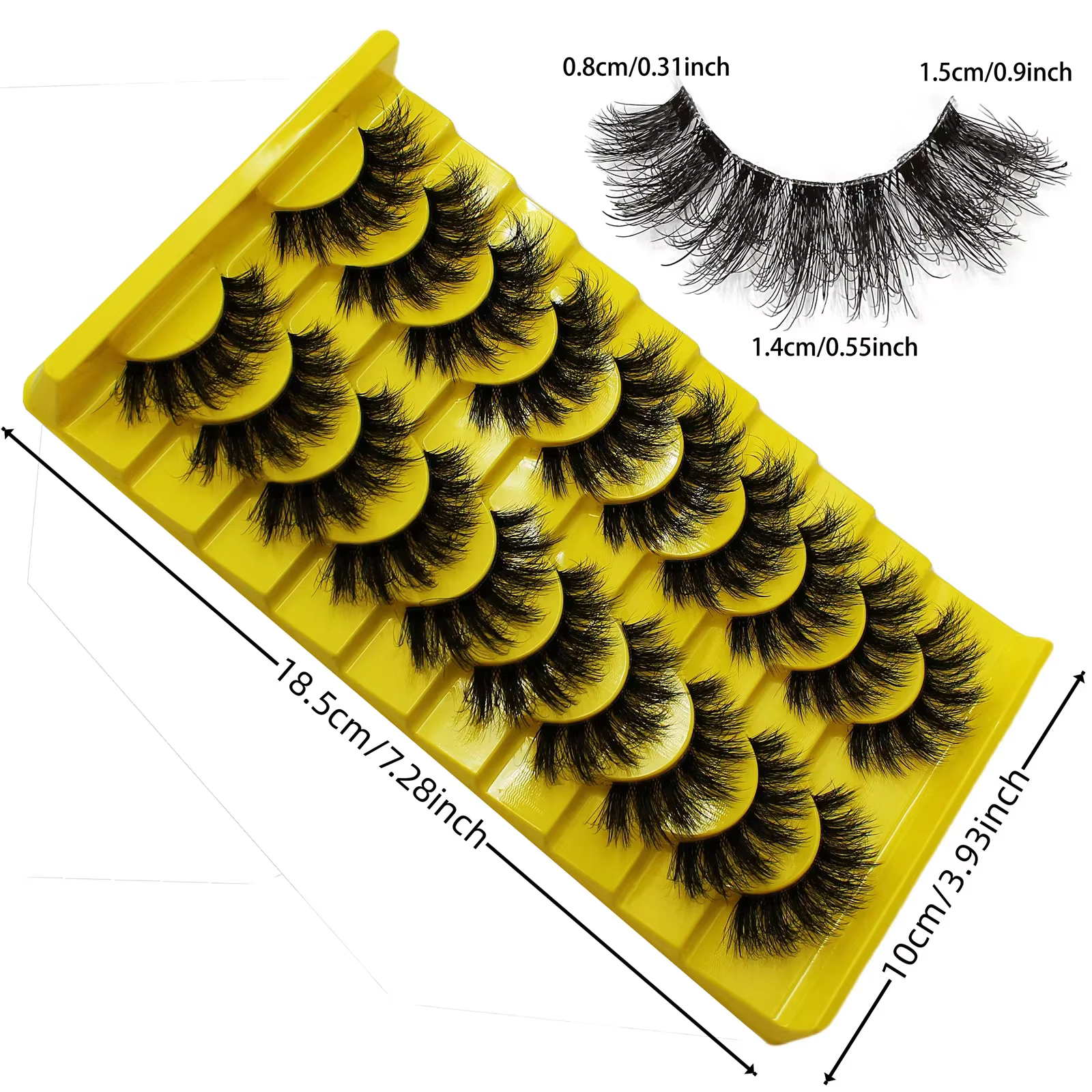 10 paires de faux cils russes moelleux 3D