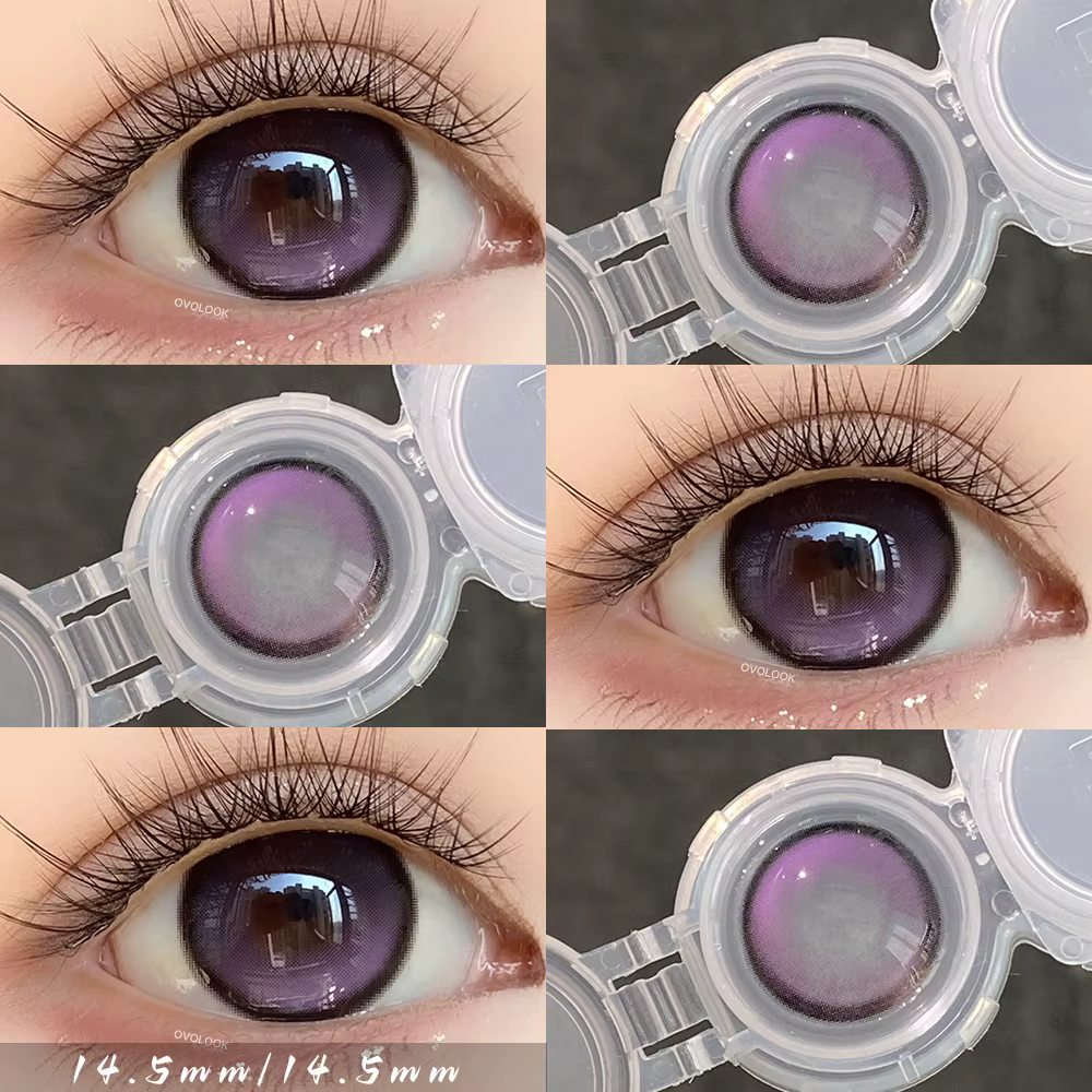 2pcs Super Naturel Élèves contrevenants Lentilles De Contact Colorées pour Les Yeux Myopie Oeil document