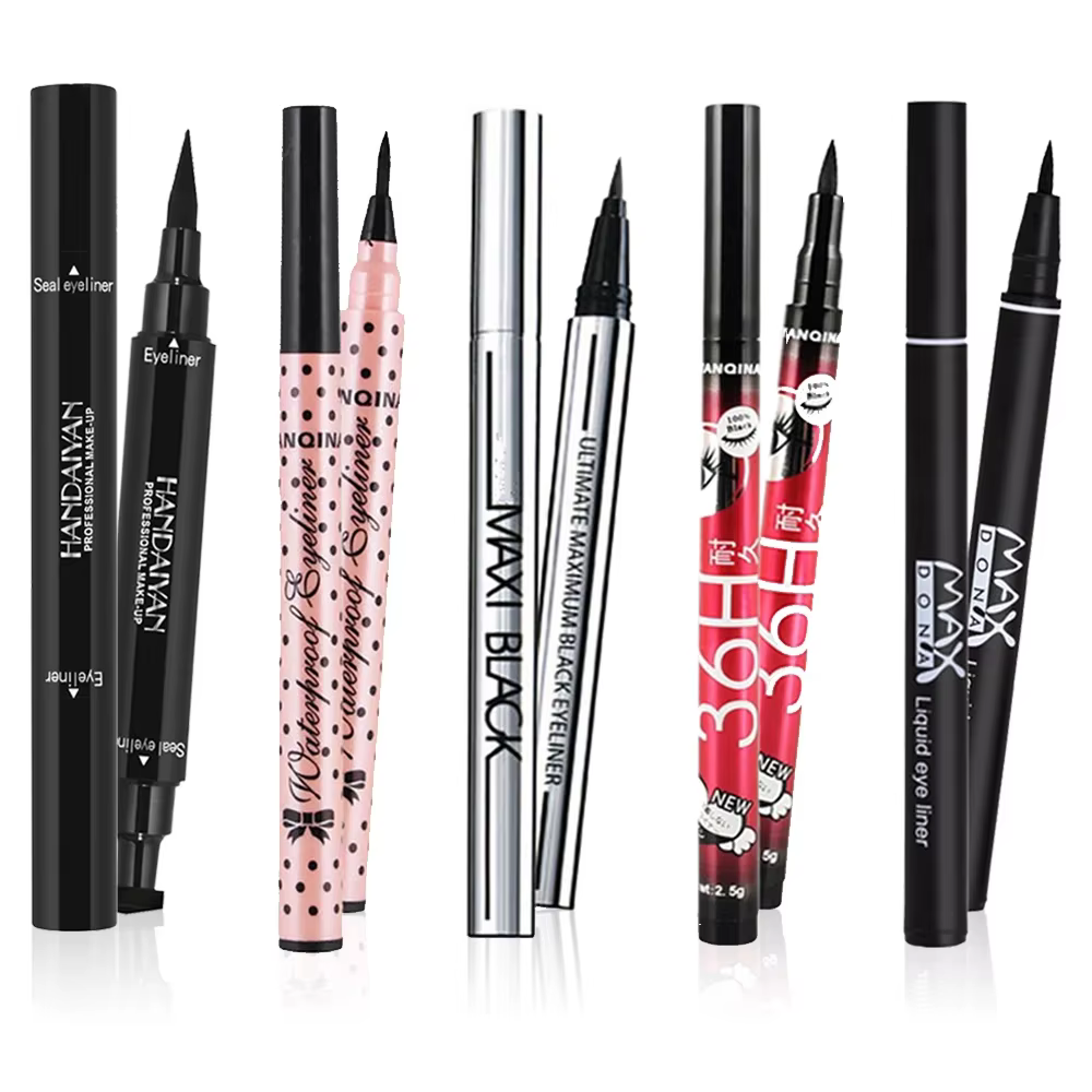 5 styles d'eye-liner liquide noir ombre marron maquillage crayon eye-liner couleur