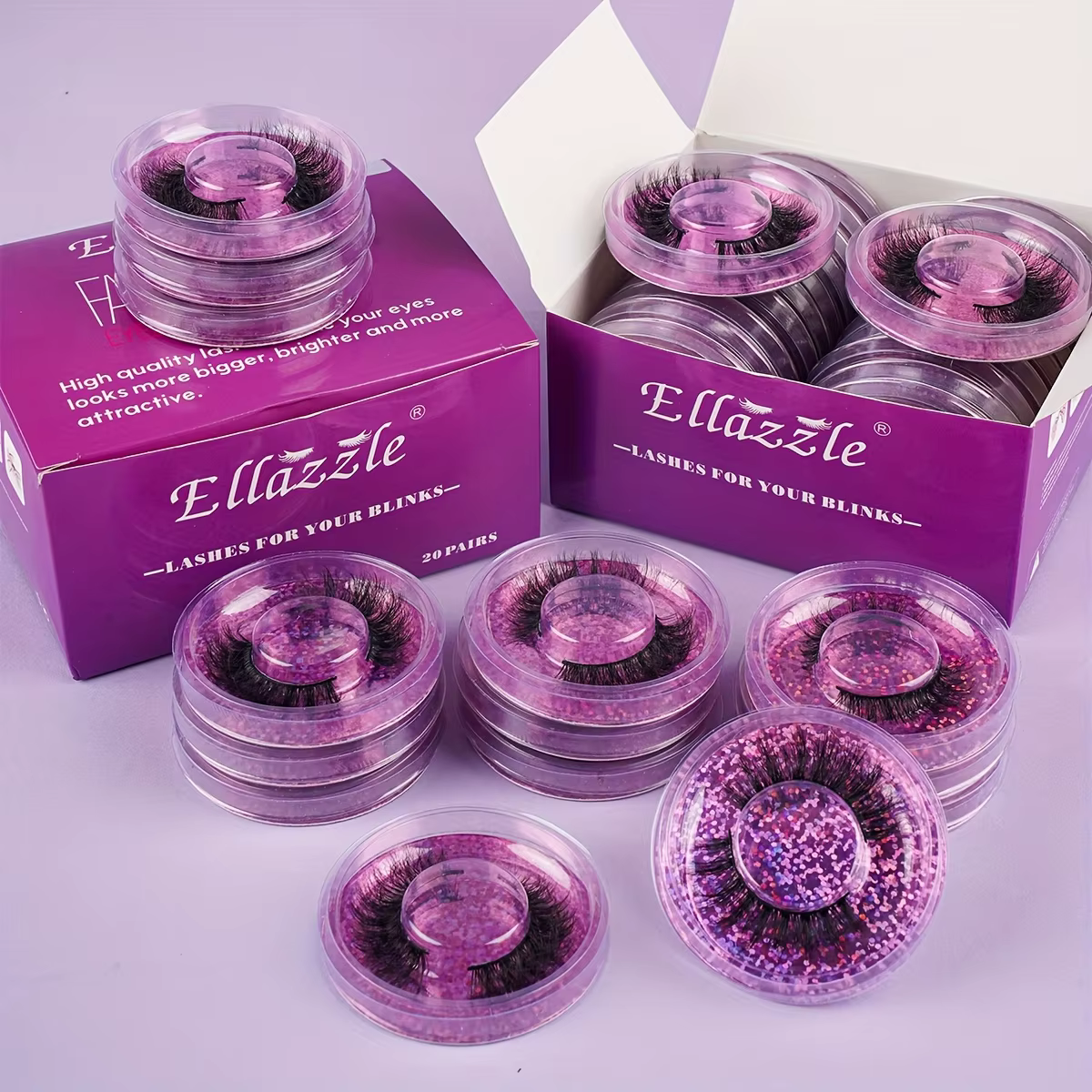 20 paires 4 Styles vaporeux Faux vison