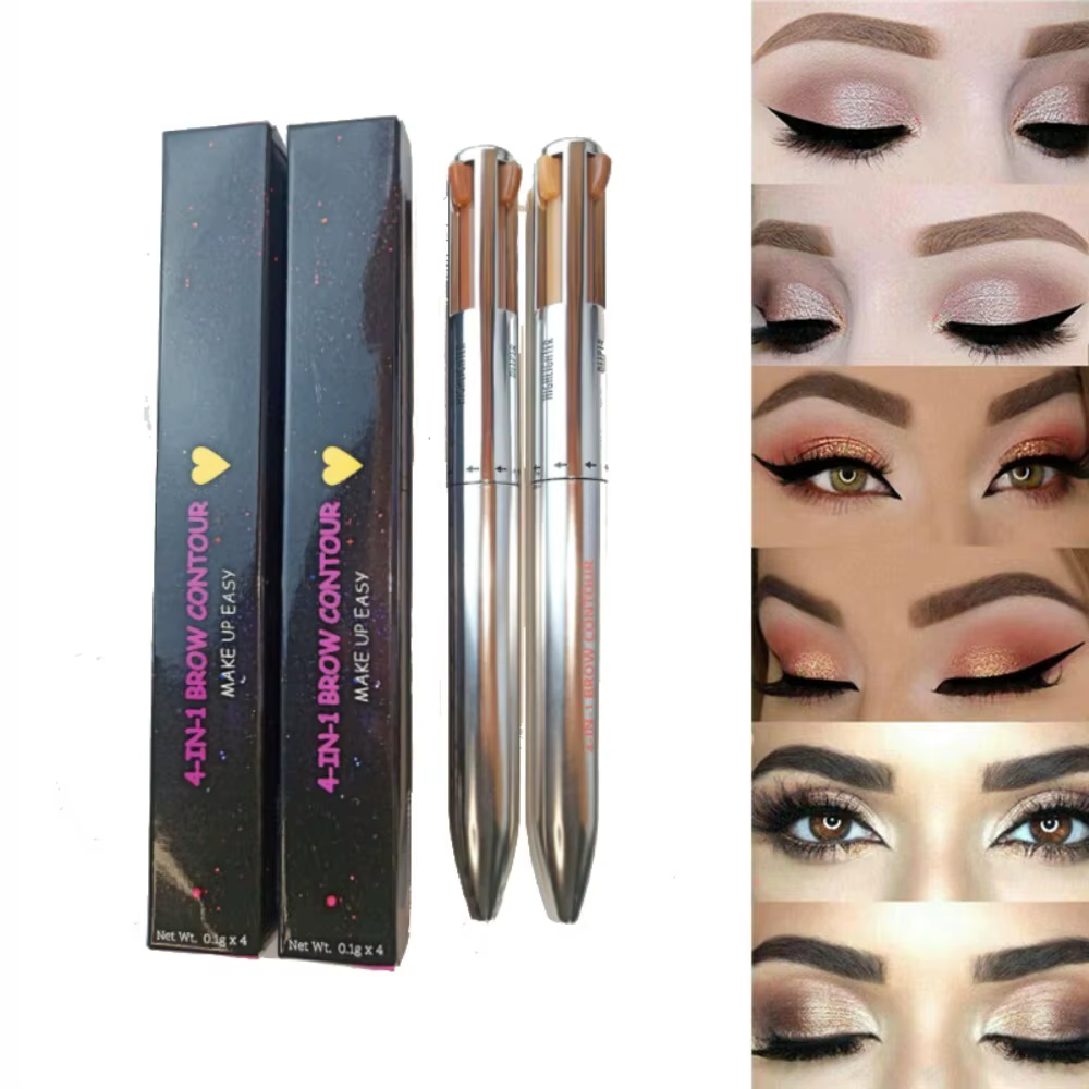 Eyeliner multi-effets 4 en 1, crayon contour des yeux, longue durée, imperméable, cosmétiques, crayon de maquillage, stylo Jules Liner