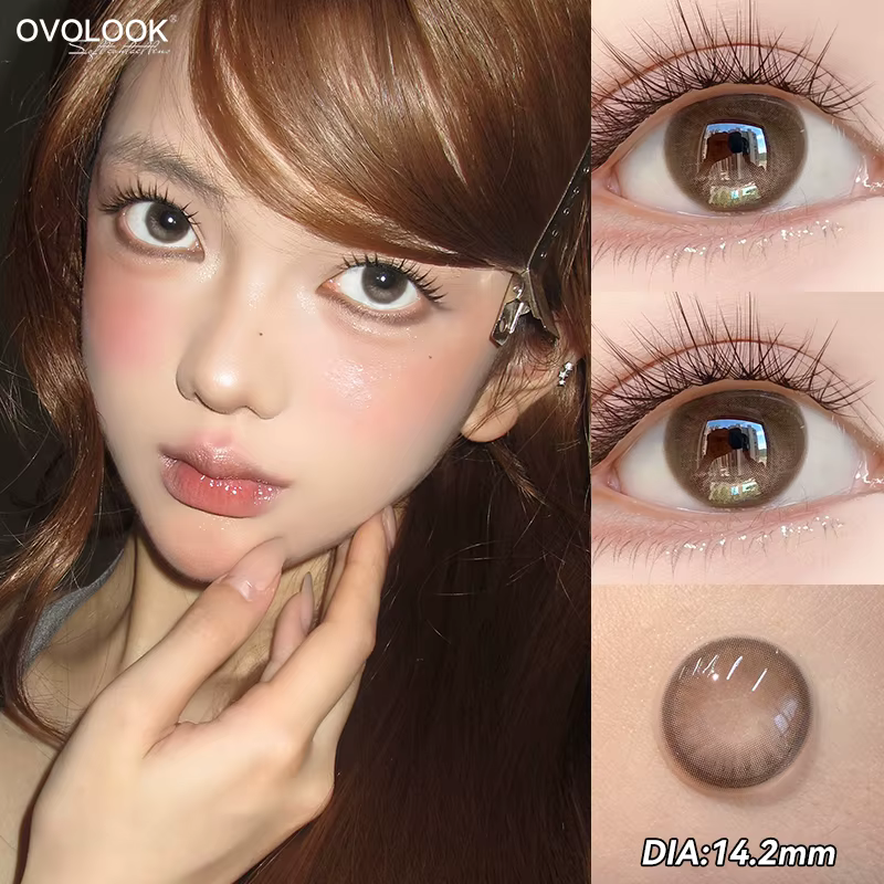 2pcs lentilles de Contact de couleur arc-en-ciel pour les yeux
