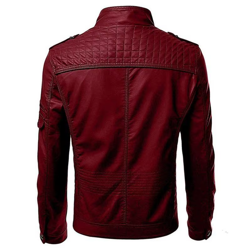 Hommes veste en simili cuir moto 5Xl hommes vestes noir Jaqueta De Couro Masculina vêtements d'extérieur mâle coupe ajustée Pu manteaux en cuir homme
