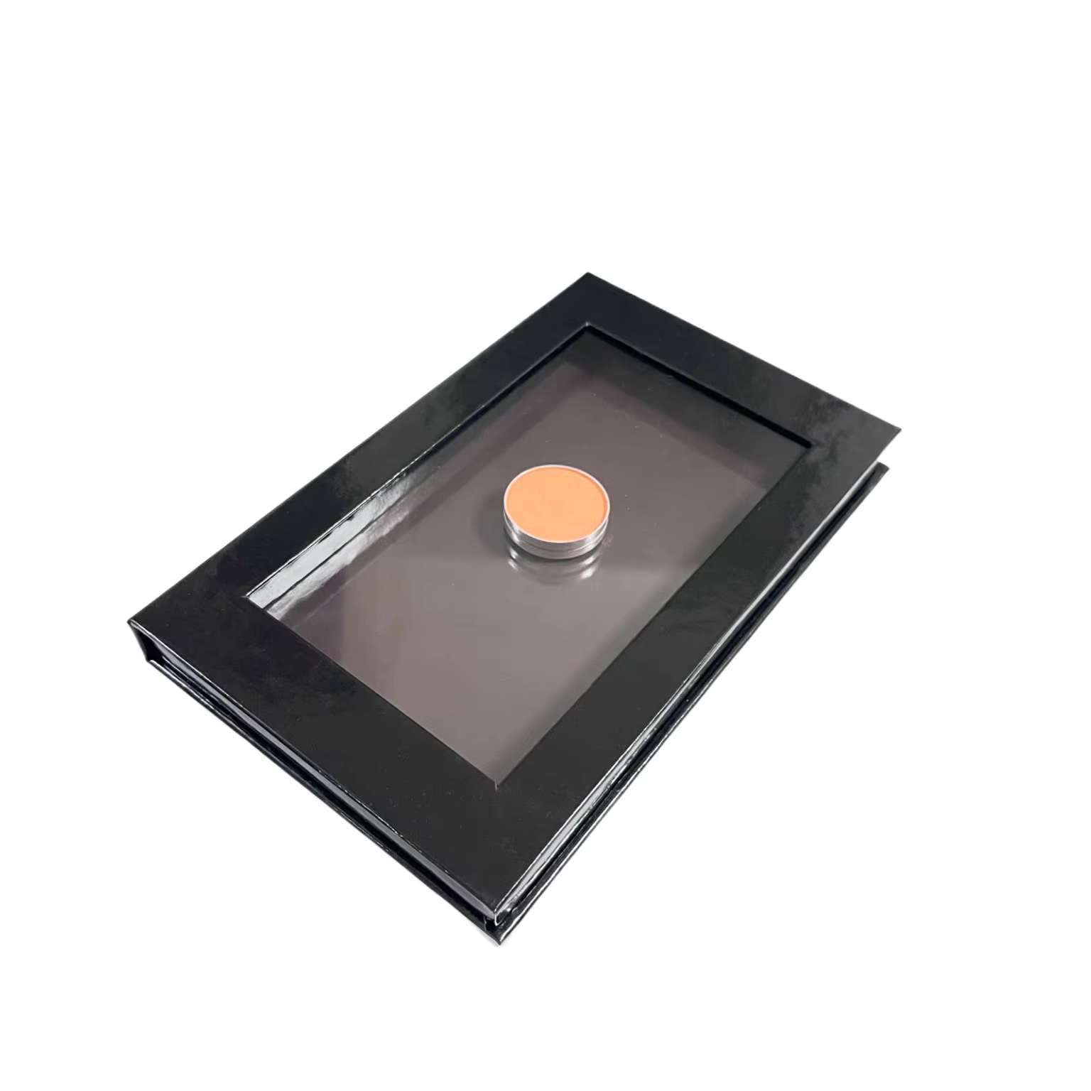 Palette de fards à barrage en carton africain magnétique noir plus profond avec fenêtre transparente