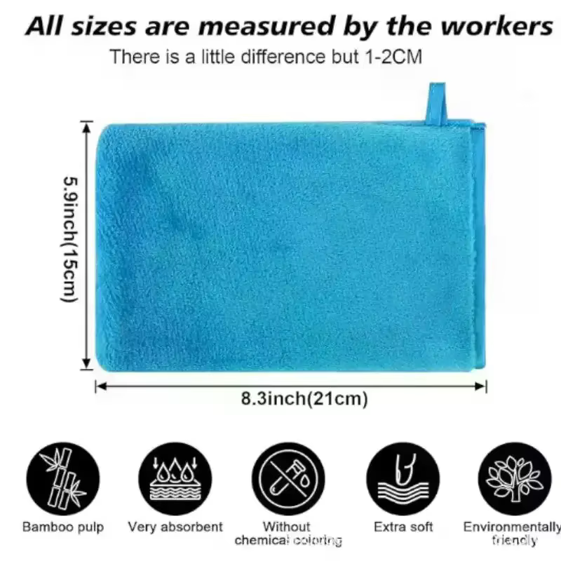 Gants de nettoyage démaquillants colorés, 1 pièce, serviette de soins du visage en microfibre douce réutilisable, chiffon de nettoyage du visage, soins de la peau
