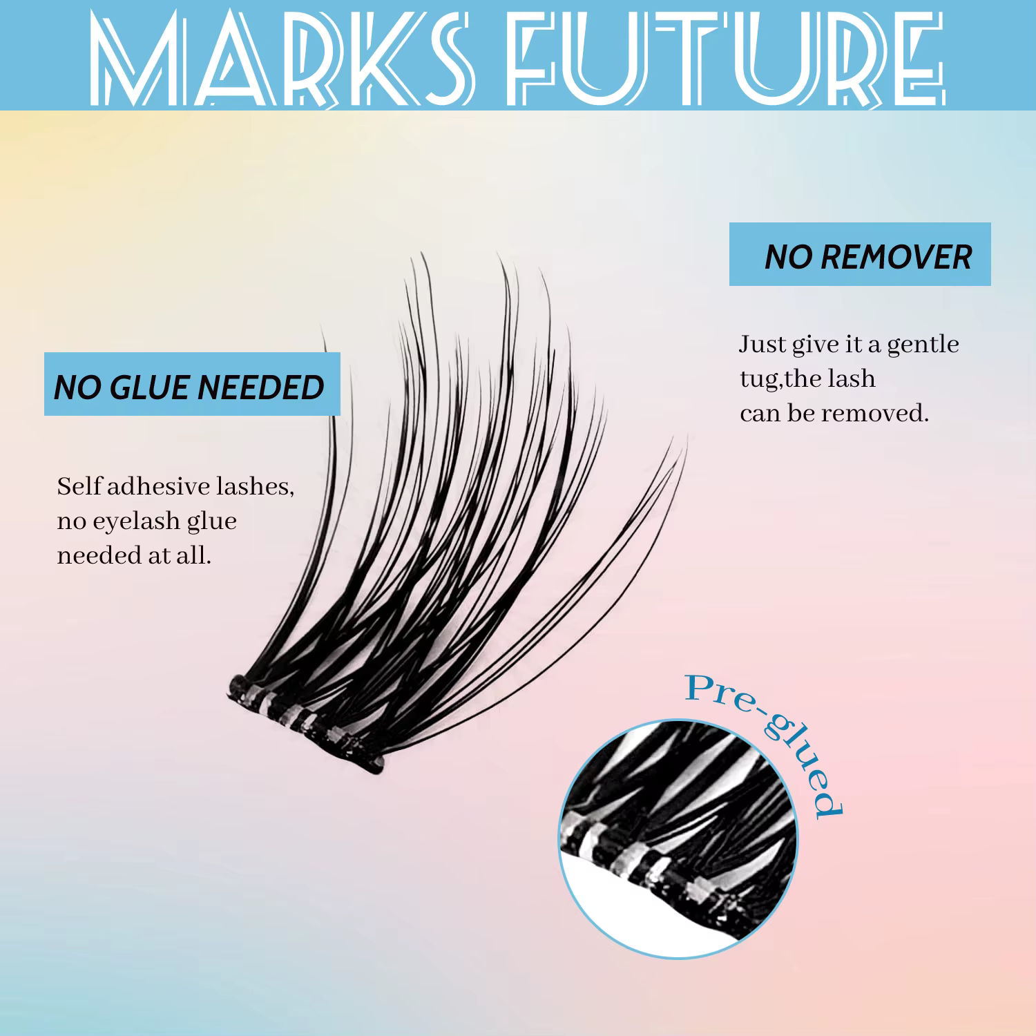 Faux cils auto-adhésifs