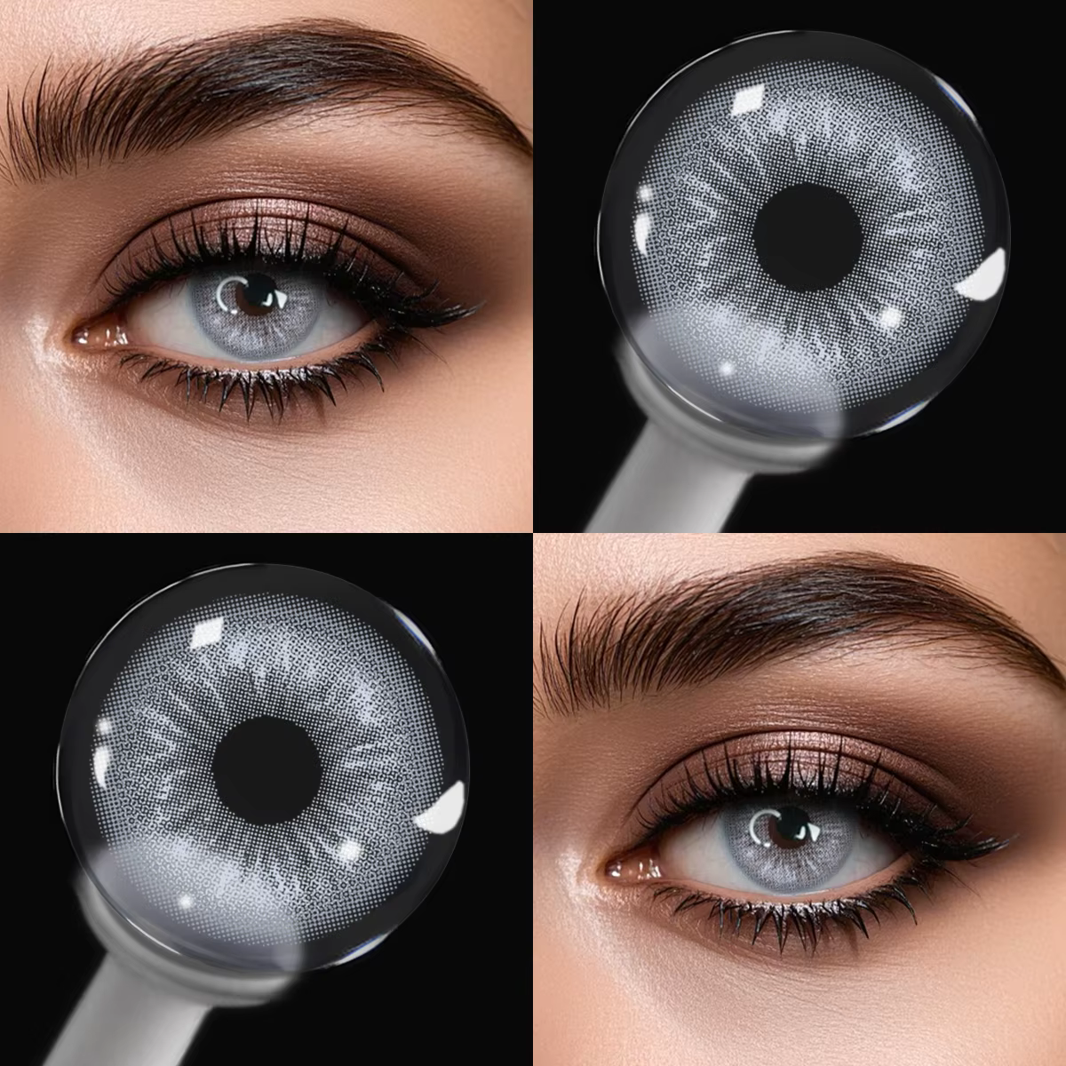 VISUASHOW Sora Lentilles de Contact Colorées 14.2mm Petites Pupilles Marron Naturel Doux Demi-Annuelles Décoration Oculaire Cosmétique Tendance