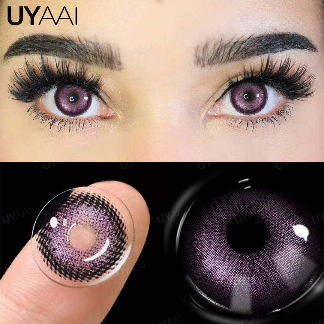 UYAAI myopie lentilles de contact colorées pour les yeux marron grand œil lentille