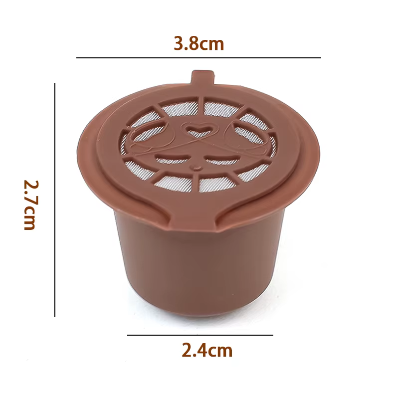 Capsules de café Nespresso rechargeables et réutilisables, dosettes Nespresso réutilisables avec une cuillère et une brosse, 3/6 pièces