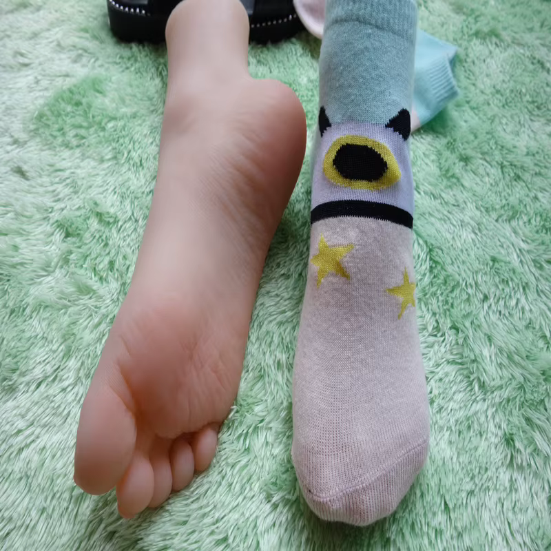 Modèle de mannequin en silicone pour la pratique de l'art des ongles, pied de fille, chaussures de photographie de manucure, chaussette, affichage, simulation, réel, 3301