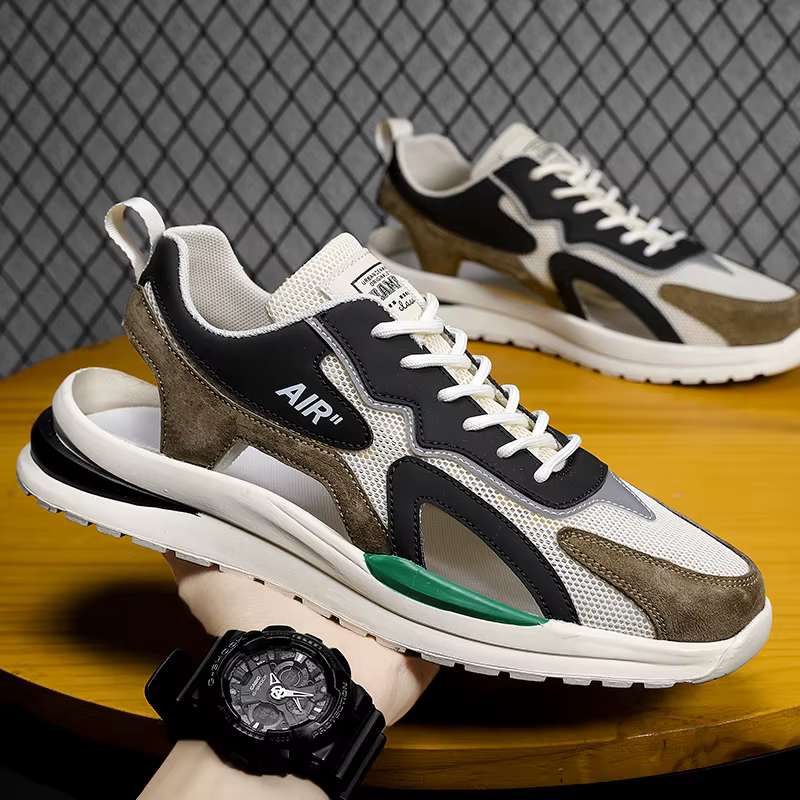 Chaussures respirantes en maille pour hommes, sandales creuses, pantoufles de plage, confortables, non ald chimilé, baskets décontractées, neuves
