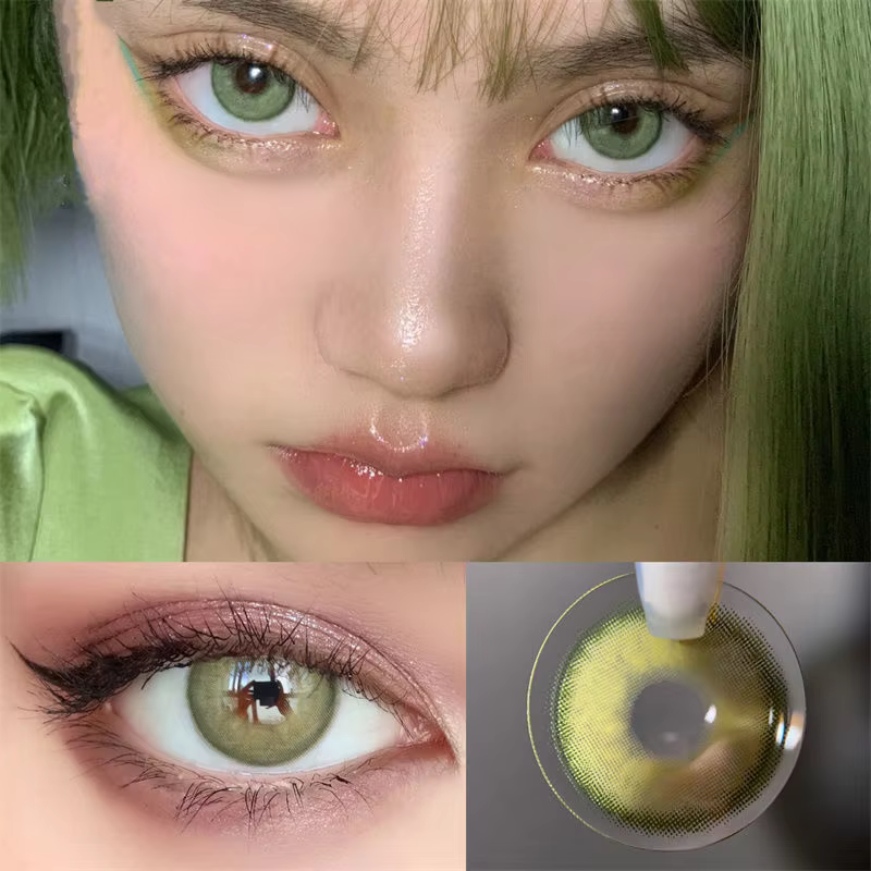 KSSEYE 2 pièces lentilles de Contact colorées pour les yeux beauté naturelle élèves bruns