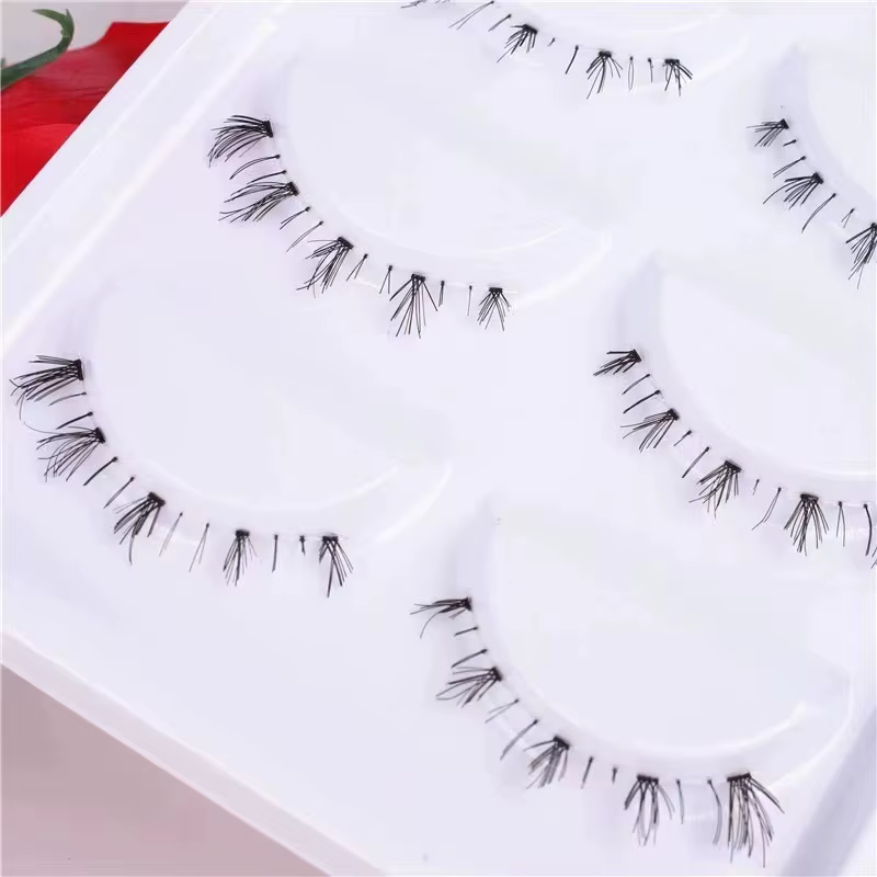 5 paires de cils inférieurs Pack 8 Styles différents sous les cils cils inférieurs doux 100% cils inférieurs à bande transparente faits à la main nouveau