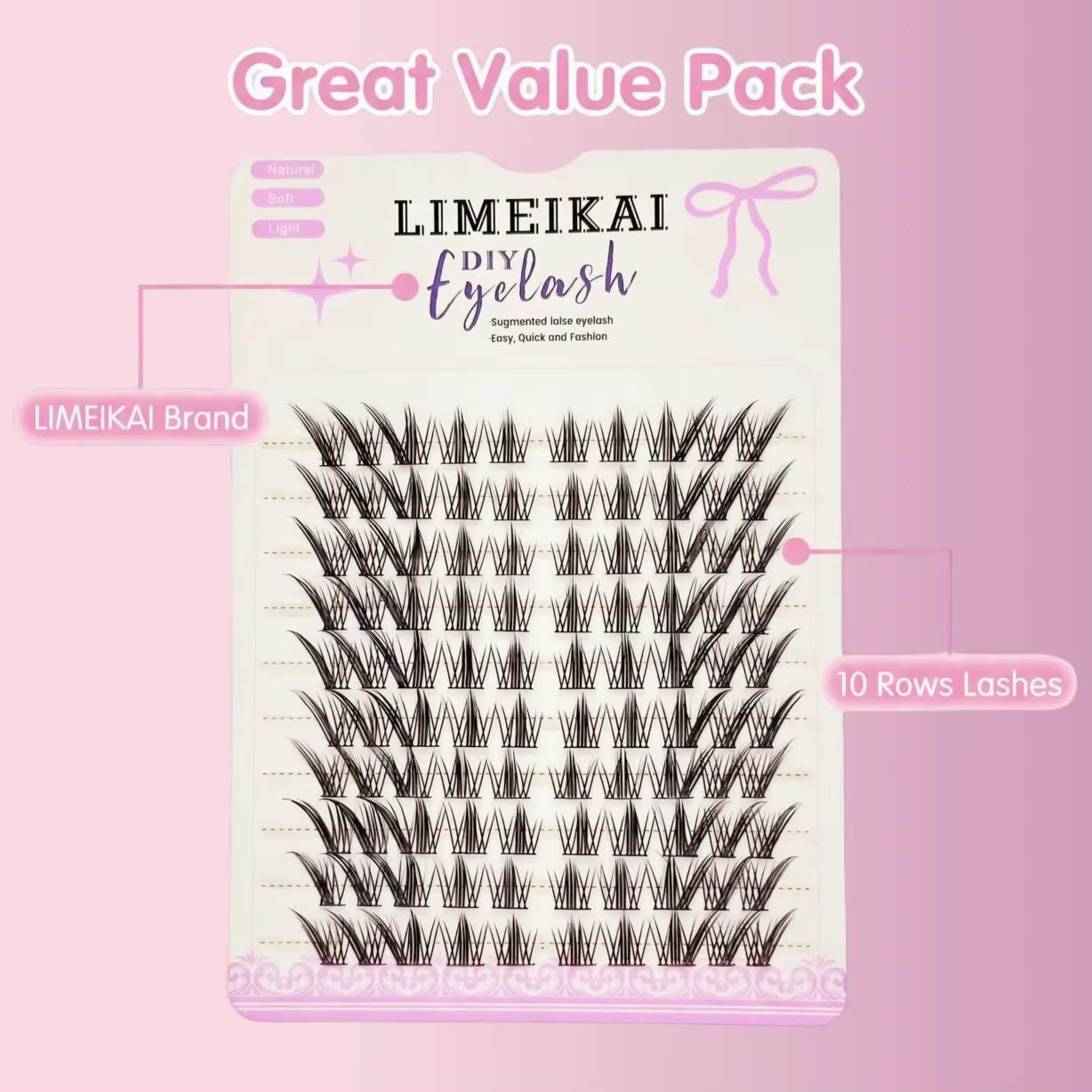 100 faux cils naturels style anime