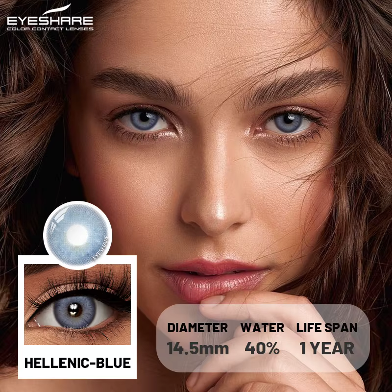 AMARA 1 paire de lentilles de contact de couleur bleue naturelle pour femmes