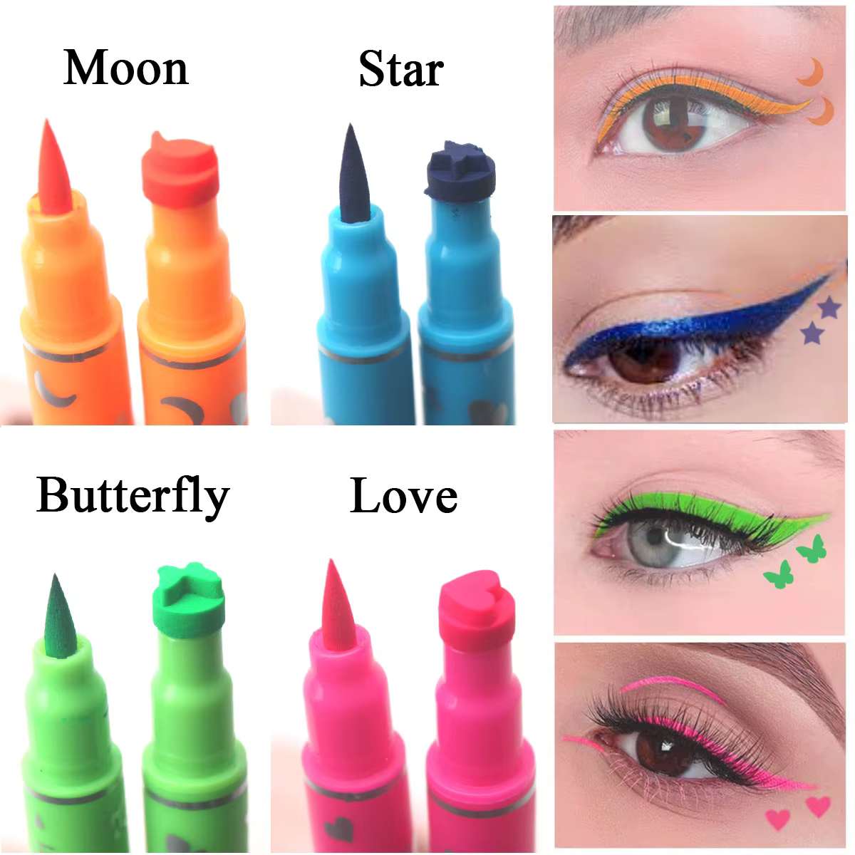 Eyeliner double embout coloré