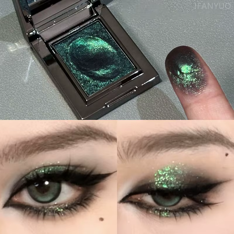 Palette de fards à paupières caméléon vert foncé