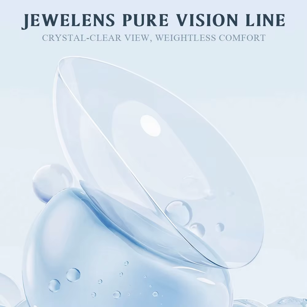 JEWELENS lentilles de Contact claires Prescription transparente naturelle Contacts oculaires souples avec degré pour la Correction de la Vision de la myopie