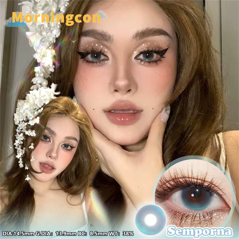 Lentilles de contact annuelles 234 Cherry Blossom Rain Natural Color pour les yeux