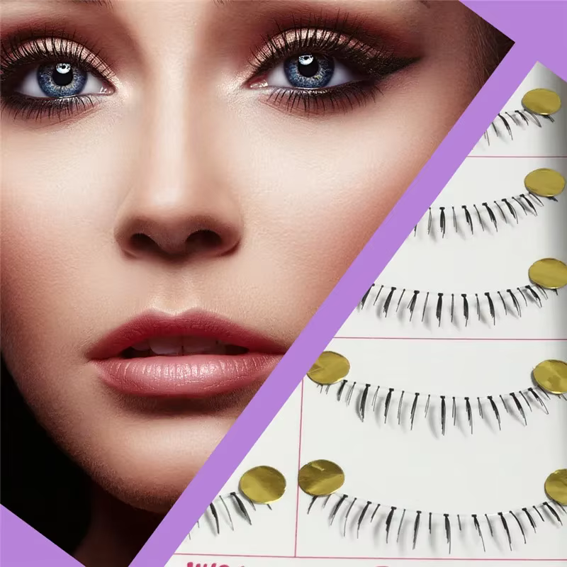 10 paires de faux cils inférieurs doux faits à la main cils inférieurs faux cils inférieurs bande transparente cils inférieurs