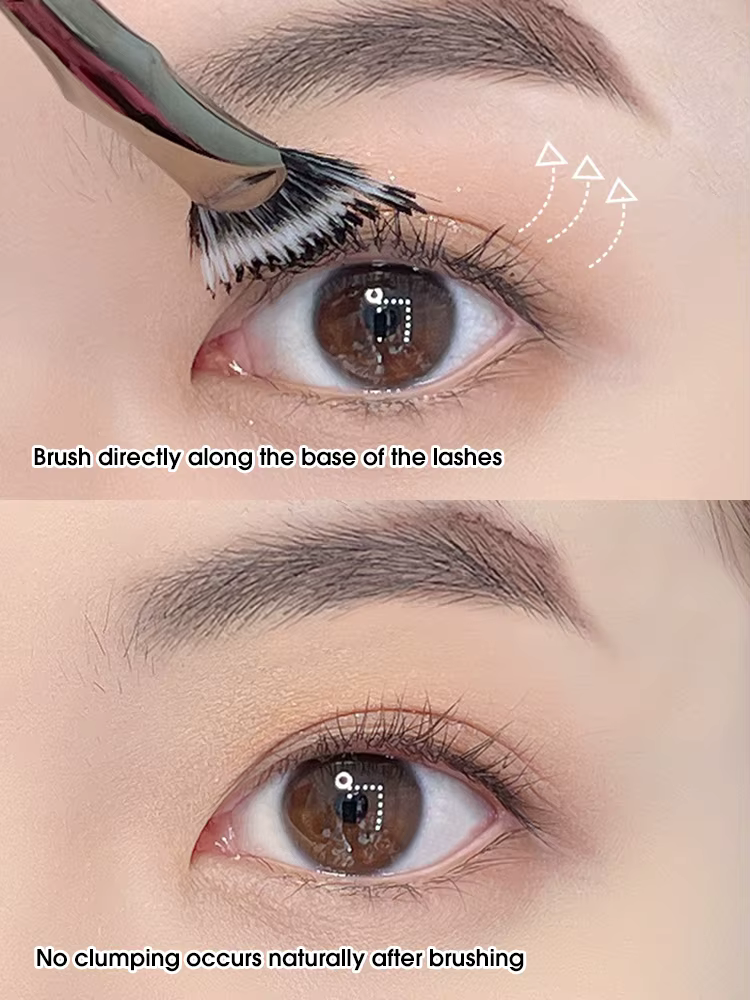 Brosse à mascara en éventail pliant