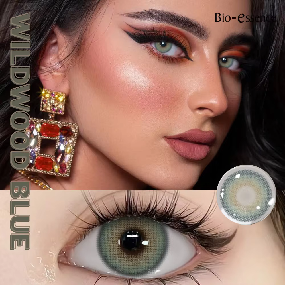 Lentilles de contact colorées Bio-essence pour yeux bleus