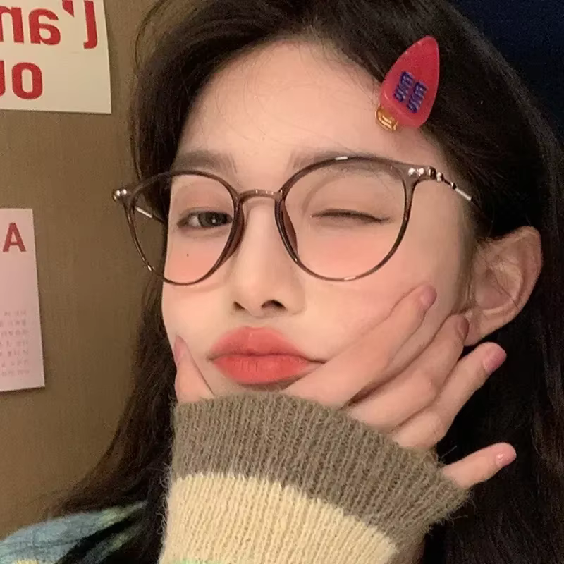 Lunettes de myopie ultralégères Anti-lumière bleue, monture ronde Vintage, unisexe, pour femmes, pour myopie