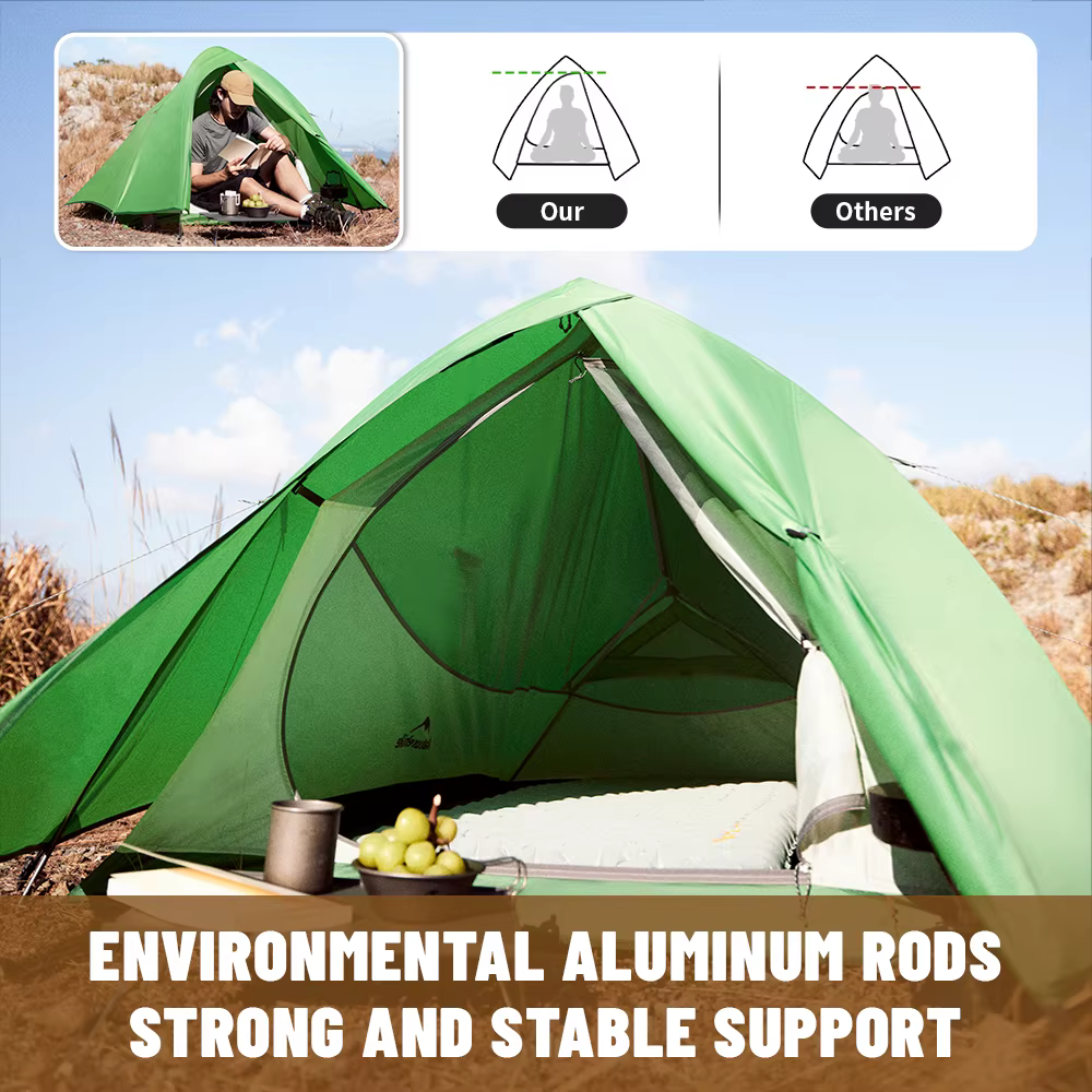 Naturehike – tente ultralégère à Base de nuage, imperméable, grand Foyer, abri, voyage, Portable pour 1 à 2 personnes, nouvelle collection 2024
