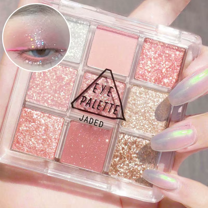 Palette de fards à paupières à paillettes fines