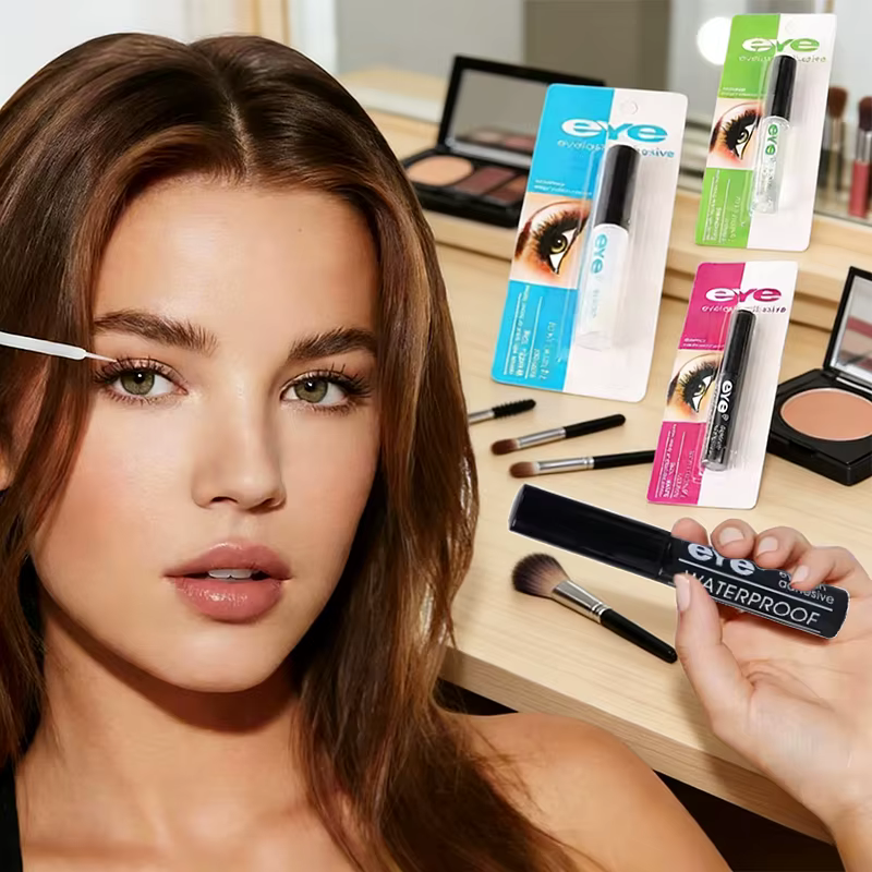 Colle pour faux cils transparente blanche et noire