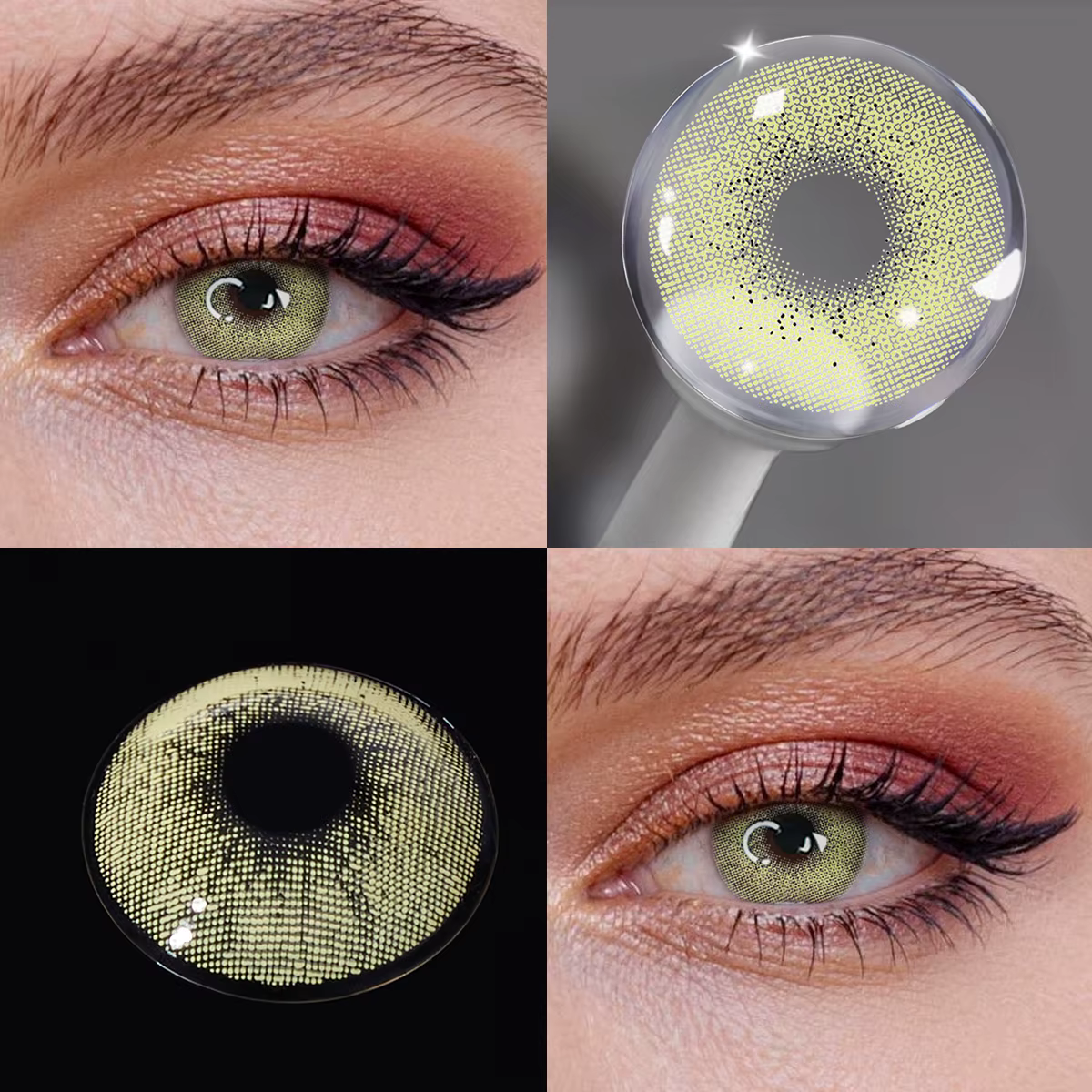 VISUASHOW Lentilles de contact colorées bleu océan naturel demi-annuelles 14