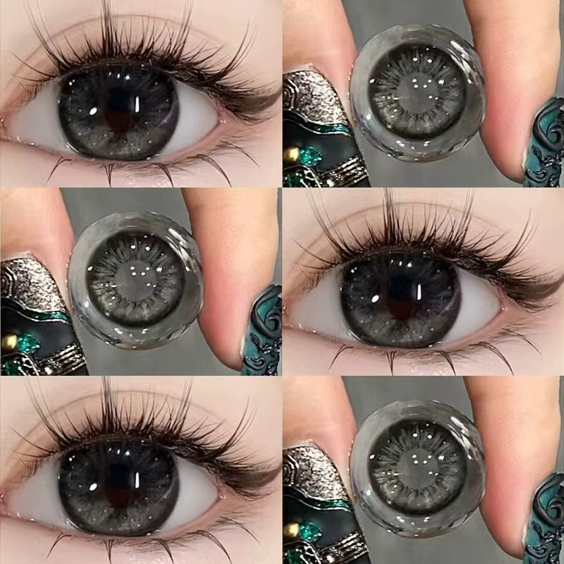 MILL CREEK 2 pièces lentilles de Contact de couleur lentille bleue grand diamètre pour les yeux avec myopie