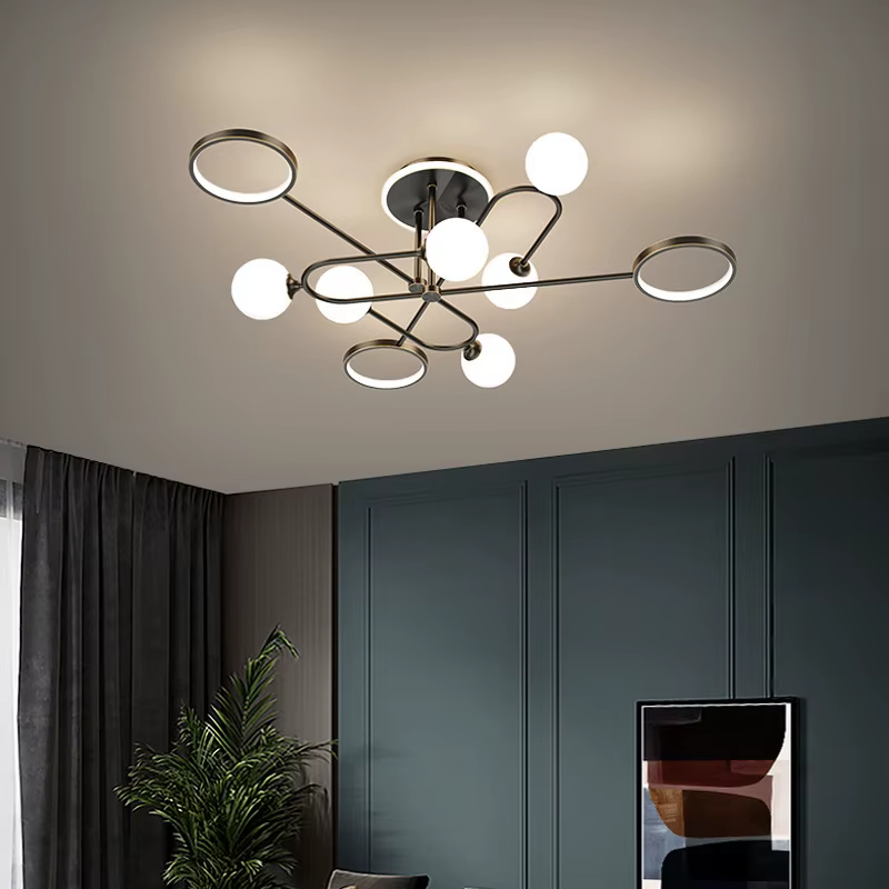 Plafonnier nordique en forme de salon, moderne, Simple et créatif, pour chambre à coucher, salle à manger, luminaires de petite taille, décor