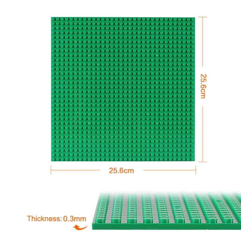 Plaques de Base classiques briques en plastique Double face 16*32 32X32 points blocs de ville plaque de Base pièces de bricolage jouets de planche cadeau pour enfants