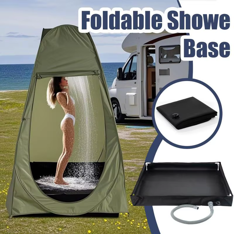 Base de sol de tente de douche de Camping pliante, plateau de douche de tente extérieure, poêle de douche Portable, Base de lavabo de douche RV pour Camping voyage