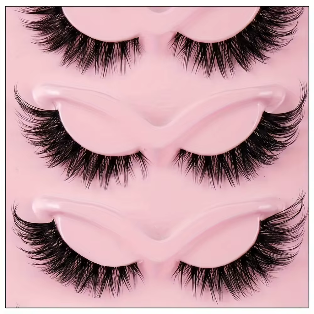 5 paires de faux cils-naturels longs
