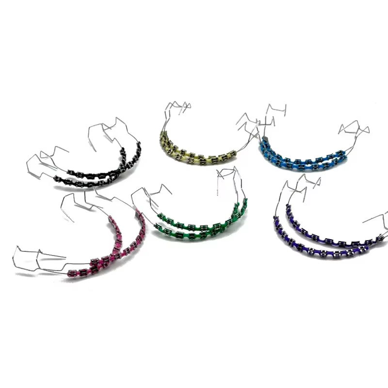 Faux bretelles support coloré fils métalliques temporaires accessoires de mode orthodontiques pour Cosplay Costume fête adultes adolescents dentaires
