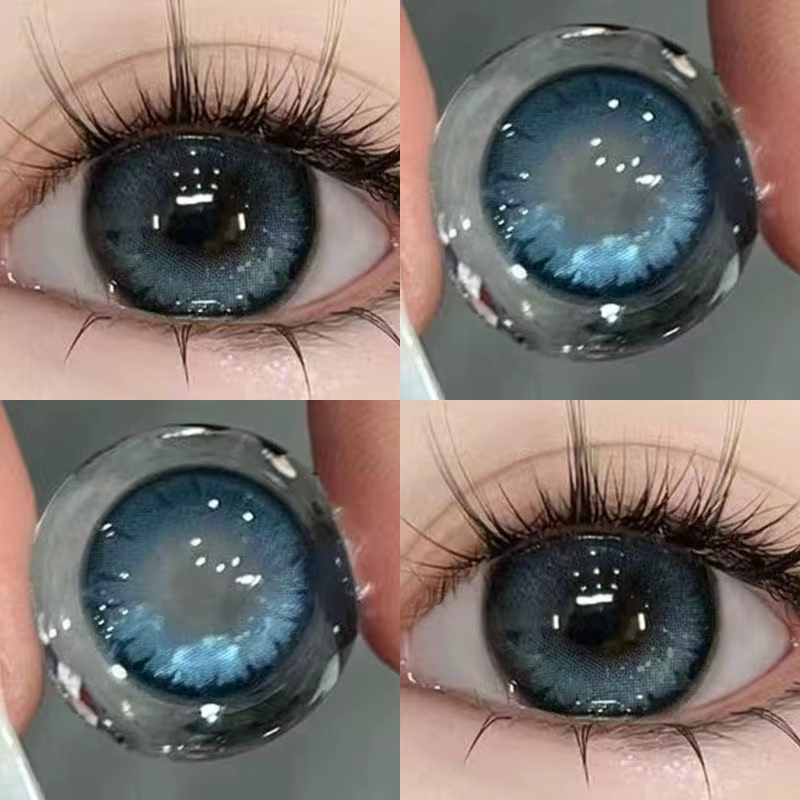 KSSEYE 2 pièces nouvelles lentilles de Contact de couleur bleue gris changer