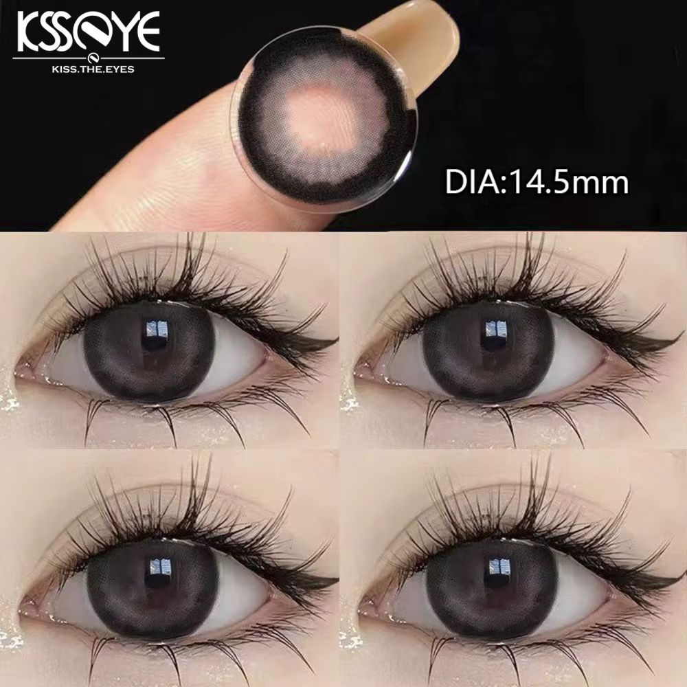 Lentilles de contact bleues avec myopie dioptrie